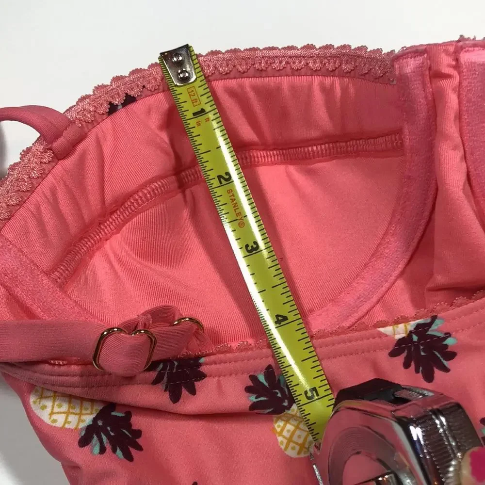 Kate Spade Pineapple Peach Coral Pink One Piece Bathing Suit 🍍 XS - Picture 7 of 9